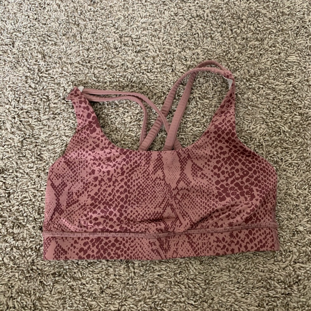 Snake print lululemon sports bra